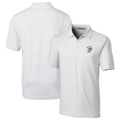 NCAA Mississippi State Bulldogs Big & Tall Forge Pencil Stripe Stretch Polo