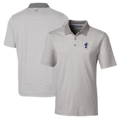 NCAA Kansas Jayhawks Big & Tall Forge Tonal Stripe Stretch Polo