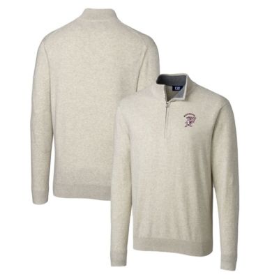 NCAA Mississippi State Bulldogs Lakemont Tri-Blend Big & Tall Quarter-Zip Pullover Sweater