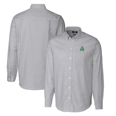 NCAA Marshall Thundering Herd Vault Big & Tall Oxford Stripe Long Sleeve Button-Down Shirt