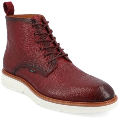 Plain-toe Lace-up Boot