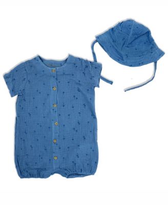 Baby Boys Muslin Romper Set