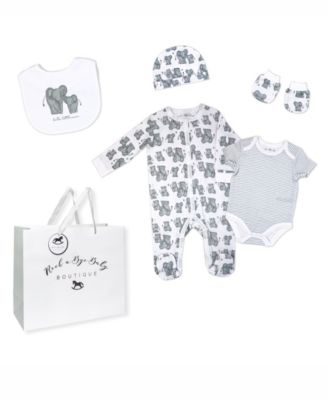 Baby Boys and Girls Hello Little One Layette, 5 Piece Set