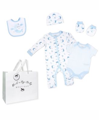 Baby Boys Dreaming Moon Layette, 5 Piece Set