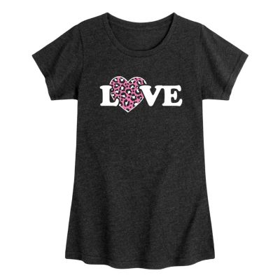 LOVE with Animal Print Heart Shirt, Leopard or Zebra Print, Or any