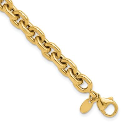 14K Yellow Gold Polished Fancy Link Bracelet