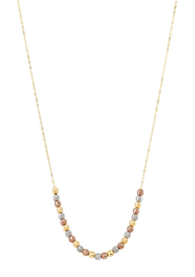 14K Yellow And White And Rose Gold