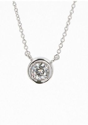 Lab Created Sterling Silver 0.33ct. tw. Moissanite Solitaire Pendant