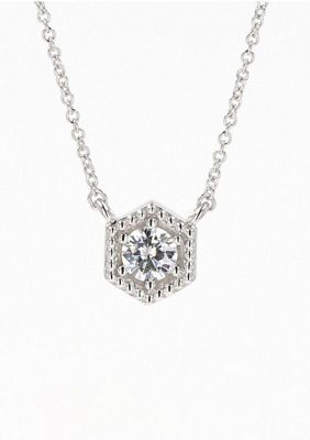 Lab Created Sterling Silver 0.33ct. tw. Moissanite Halo Pendant