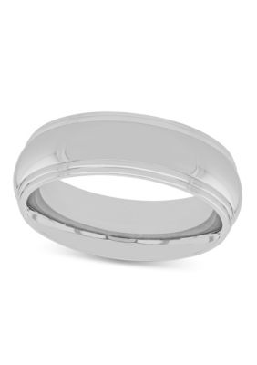 Domed 8mm Band in Stainless Steel