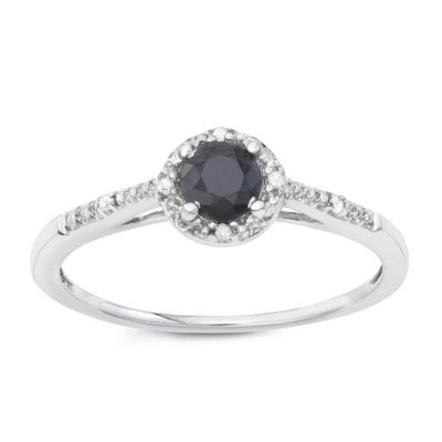 1/2 CTTW BLACK DIAMOND SOLITAIRE RING IN 925