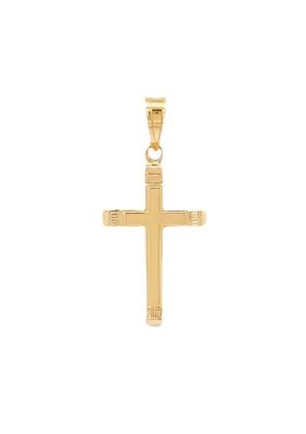 14K Yellow Gold Cross Design Cross Pendant