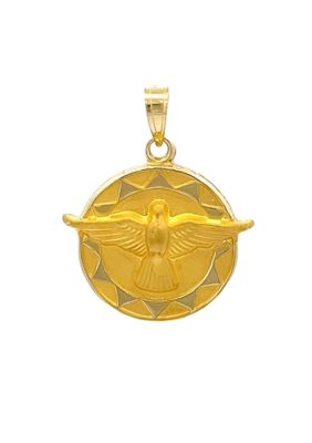 14K Yellow Gold Holy Spirit Medal