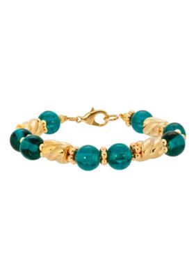 Gold Tone Color Beaded Bracelet