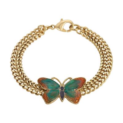 Gold Tone Butterfly Bracelet