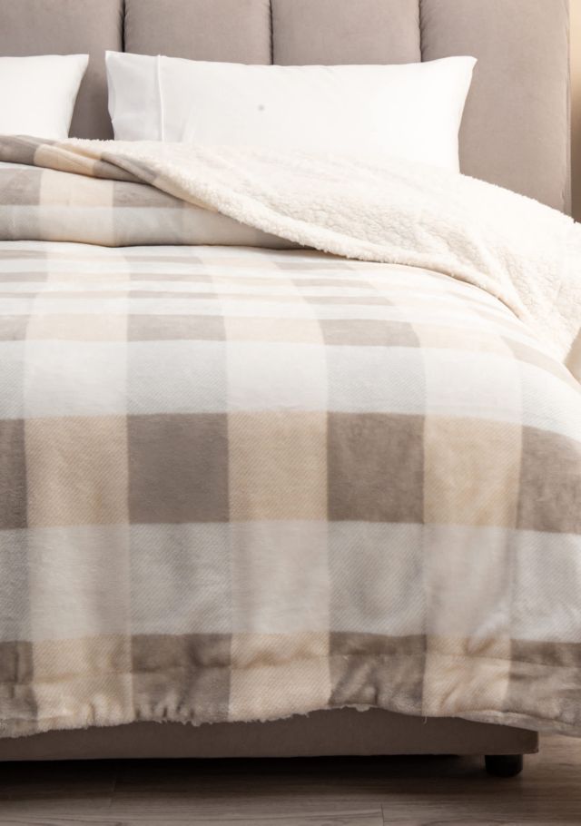 Taupe/Grey Buff Check
