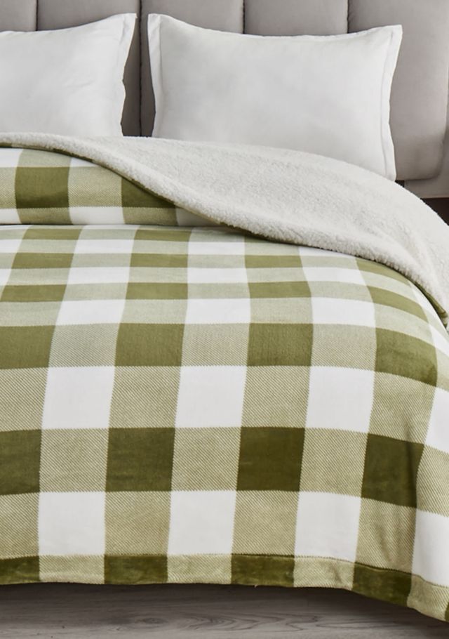 Olive Green Buff Check