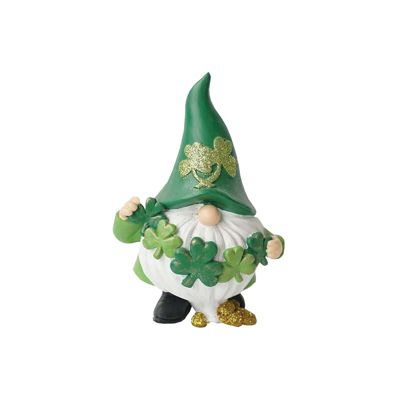 5.7 inch Resin Irish Clover Gnome