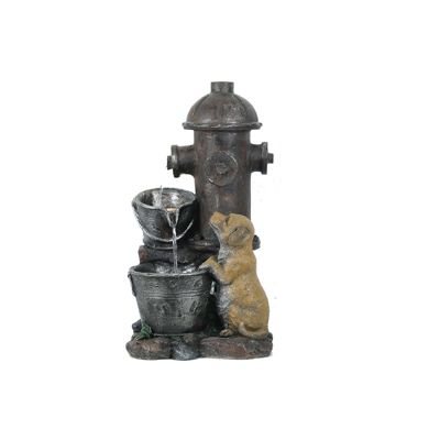 23.2 inch Lighted Fire Hydrant and Pup Fountain