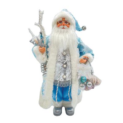 18 inch Blue Coastal Santa