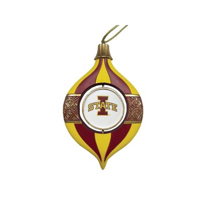 5.5 inch Iowa State Spinning Bulb Ornament