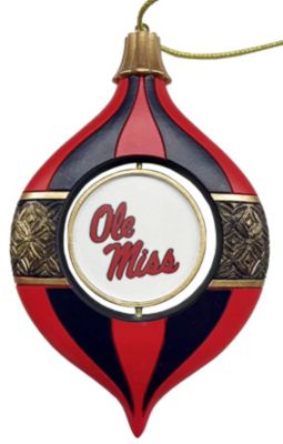 5.5 inch Ole Miss Spinning Bulb Ornament