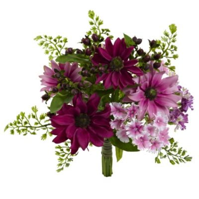 9-Inch Mixed Pink Daisy Artificial Flower Bundle (Set of 3)