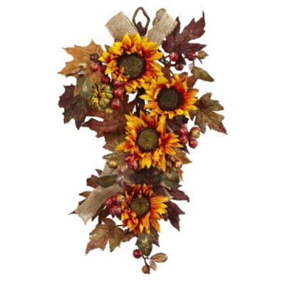 24-Inch Sunflower and Berry Teardrop