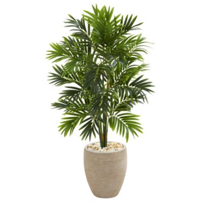 4-Foot Areca Artificial Palm Tree in Sand Colored Planter