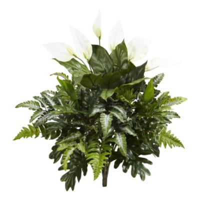 27-Inch Mixed Spathiphyllum Artificial Plant (Set of 2)