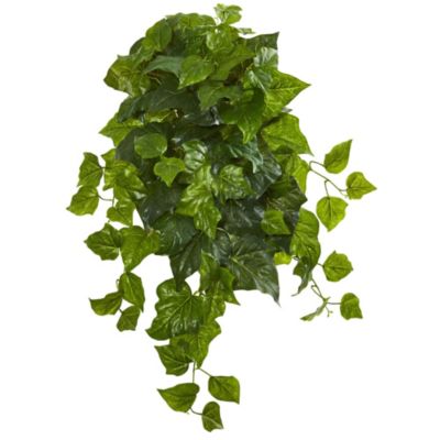 28-Inch Deluxe London Ivy Hanging Bush Artificial Plant (Set of 3) (Real Touch)
