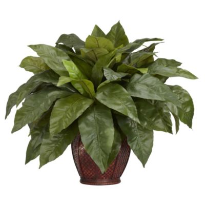 Birds nest Fern with Decorative Vase Silk Plant