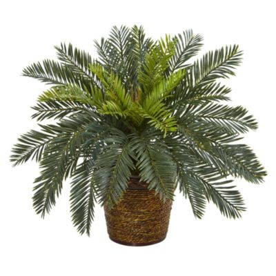 15-Inch Cycas Artificial Plant in Basket