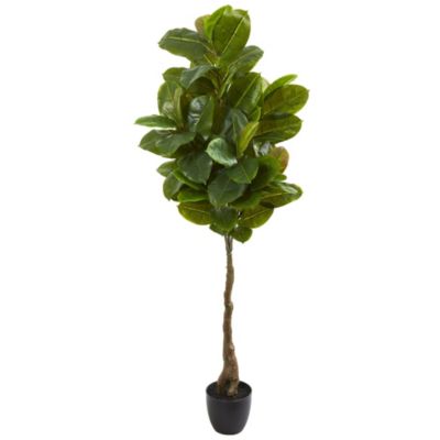 65-Inch Rubber Leaf Artificial Tree (Real Touch)