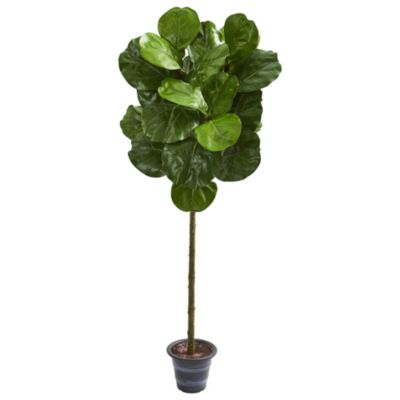 4-Foot Fiddle Leaf Artificial Tree with Decorative Planter