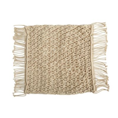 18-Inch Boho Fringed Woven Macrame Decorative Pillow Cover