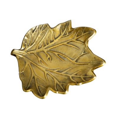 10in. Gold Tree of Life Leaf Decorative Accent Tray