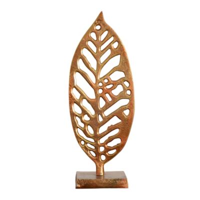 17in. Copper Beech Sculpture Decorative Accent