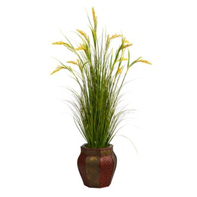 53-Inch Wheat Grain Artificial Plant in Decorative Planter