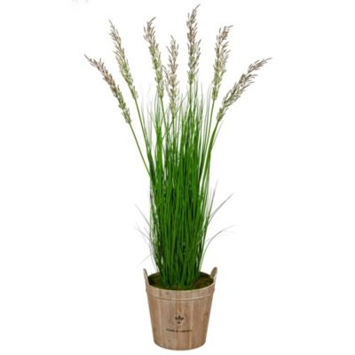 64-Inch Wheat Grass Artificial Plant in Farmhouse Planter