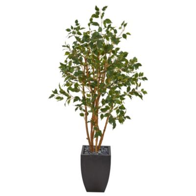 58-Inch Ficus Artificial Tree in Black Planter