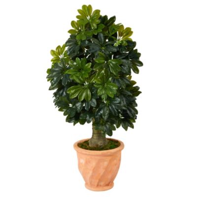 39-Inch Schefflera Artificial Tree in Terra-Cotta Planter (Real Touch)