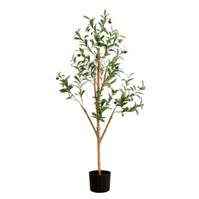 4ft. Artificial Olive Tree with Natural Trunk