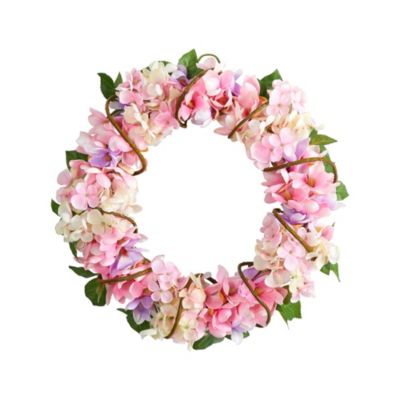 16-Inch Hydrangea Artificial Wreath