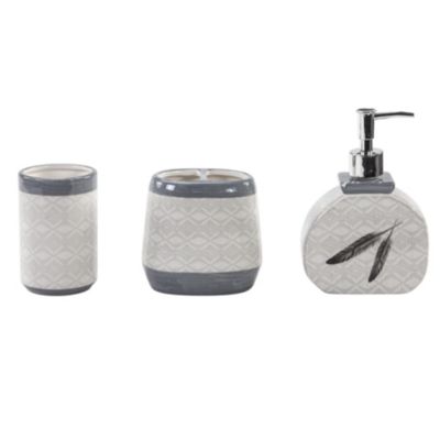 Feather Design Countertop Bathroom Set