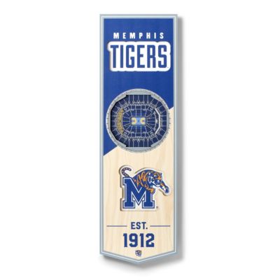 YouTheFan NCAA Memphis Tigers 3D Stadium 6x19 Banner - FedExForum