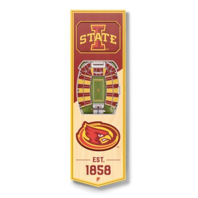 YouTheFan NCAA Iowa State Cyclones 3D Stadium 6x19 Banner - Jack Trice Stadium