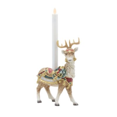 Noel Holiday Standing Deer Candleholder