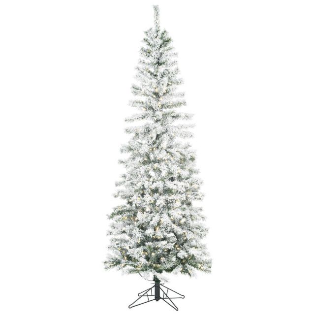 Flocked White on Green