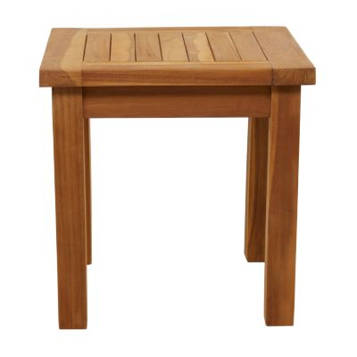 Traditional Teak Wood Outdoor Accent Table